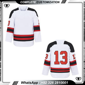 Venta al por mayor de camisetas de hockey con logotipo personalizado Servicio de diseño gratuito Sublimación Poliéster Ropa de hockey sobre hielo - Product Image 3