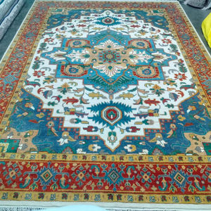 พรมผ้าวูลถักฮาริซ9x12หรูลายนามธรรมตกแต่งบ้านชุดพรมสำหรับสวดมนต์ชุดพรมคอตตอนขายดี - Product Image 1