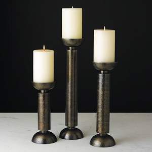 Antique <b>Black</b> Set of 3 <b>Candle</b> <b>Holder</b> Home Decor New Design Table Top Cone Shape Best Selling <b>Candle</b> <b>Pillar</b> - Product Image 5
