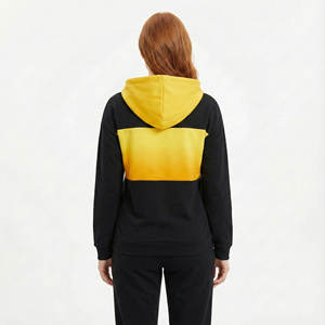 Women Custom Color Hoodies <b>Henley</b> Button <b>Long</b> <b>Sleeve</b> Casual Loose Fit Pullover Winter Warm Bulk Wholesale Price Fashion Hoodies - Product Image 2