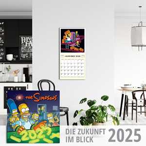 Calendario de Escritorio Personalizado de Los Simpson 2025, Calendario Perpetuo de Papel Impreso para Exhibición en Oficina y Uso como Reloj - Product Image 1