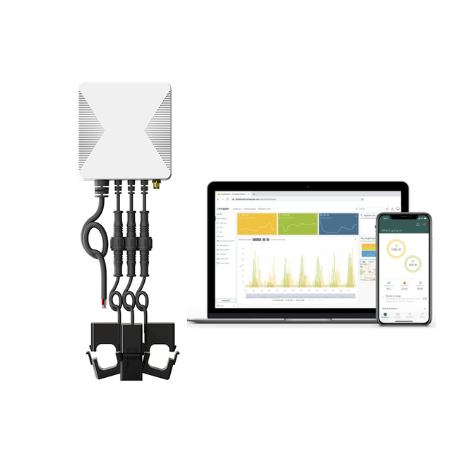 Tuya Smart Energy Meter WiFi 80-1000A Power Clamp Meter 3 CTs 1/2/3 Phase ZigBee Smart Energy Monitor for Solar Energy for HEMS