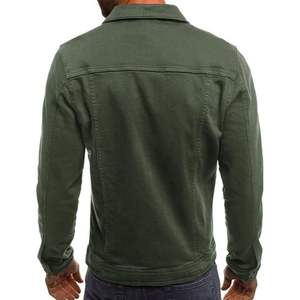 Veste en jean classique décontractée pour homme 2025, coupe slim, vert 1 XL, veste en jean tendance - Product Image 2