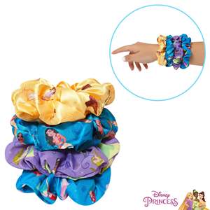 Lindos scrunchies de princesas de Disney para niñas, 4 scrunchies grandes para el cabello, scrunchies estampados con tus personajes favoritos, accesorios - Product Image 3