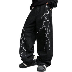 กางเกงยีนส์ทรงหลวมสำหรับทั้งชายและหญิงกางเกงยีนส์ทำงานหลายกระเป๋าแนวสตรีท - Product Image 6