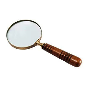 Loupe en bois antique avec manche naturel pour décoration de bureau vintage, lecture, cadeau pour collectionneurs, maison - Product Image 1