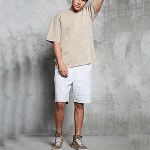 Maillots d'été décontractés formels imprimés avec logo personnalisé 100% coton à séchage rapide lavé à l'acide poids lourd fibre de bambou - Product Image 4