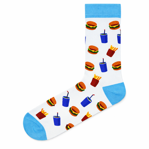 Chaussettes fantaisie en coton peigné sur mesure, fabricant de marque privée, chaussettes habillées unisexes à motifs vibrants, commande en gros, Istanbul - Product Image 4