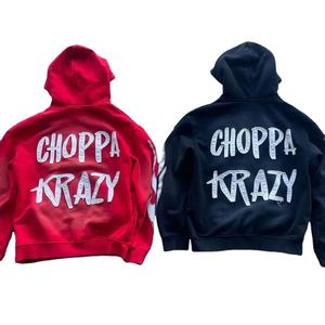 Precio barato OEM 100% algodón desgastado bordado sudaderas con capucha para hombre de gran tamaño holgado invierno peso pesado pulóver Sudadera con capucha para la venta - Product Image 6