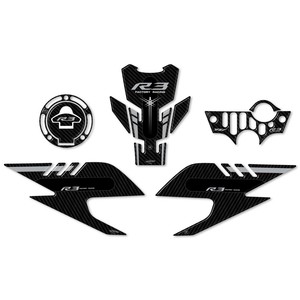 Kit Adesivi Protettivi 3D in Resina per Moto, Decorazione Elegante Compatibile con Yamaha YZF R3 2019-2025 - Product Image 1