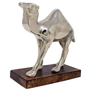 Diseño abstracto de lujo Artesanía decorativa de metal para el hogar Escultura de mesa de tamaño largo elegante y más exigente de oro para decoración del hogar - Product Image 1