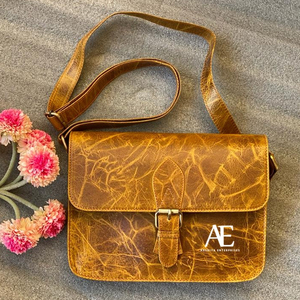 กระเป๋าถือหนังครันช์หนังแท้ทำด้วยมือแท้แบบเต็มรูปแบบมีสไตล์สำหรับผู้หญิงกระเป๋าสะพายไหล่แบบย้อนยุคใช้ในสำนักงานทำจากหนังแท้ - Product Image 4