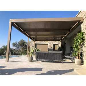 Pergola bioclimatique moderne haut de gamme avec toit personnalisé et structure en aluminium - Product Image 1