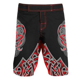 Short MMA imprimé par sublimation personnalisée de qualité supérieure pour hommes Braguette d'impression par sublimation avec fermeture velcro Short MMA extensible en vente - Product Image 1