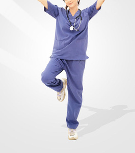 Low MOQ Unique High Quality Unisex Nursing Scrubs Vest Custom OEM Hospital Uniforms Pockets Knitted Breathable Summer Spandex - Product Image 2