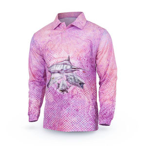 Camiseta de Pesca de Manga Larga Tipo Polo para Hombre, de Secado Rápido, Diseño Sublimado Impermeable, Calidad Premium, Venta al Por Mayor - Product Image 1