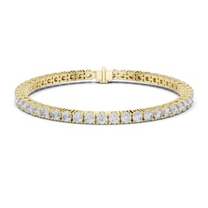 6.37 TCW Round Brilliant Cut Moissanite Tennis <b>Bracelet</b> 925 <b>Sterling</b> <b>Silver</b> Bridal Wedding Fine Jewelry 7 Inch <b>Women</b>’s <b>Bracelet</b> - Product Image 3