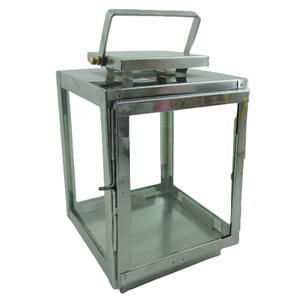 Lanterne enduite de poudre noire décoration de concepteur de fer et de verre en métal lanternes de conception de décoration moderne design d'intérieur à la maison - Product Image 5