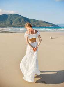 Conjunto de Top y Falda de Algodón Floral 3D para Mujer, Traje Elegante de Dos Piezas, Flores Bordadas Hechas a Mano, Aspecto Informal de Primavera y Verano - Product Image 5