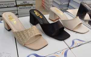 WOMEN'S DAILY SANDALS SLIPPERS 5 CM Sherry 36-40 Made in Turkiye - Product Image 4