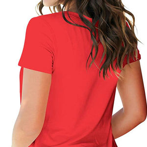 Venta caliente elegante transpirable Fitness Wear mujeres camisetas/mujeres al por mayor Color sólido entrenamiento gimnasio Fitness camisetas - Product Image 6