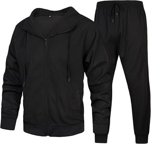 Nouveau Style hommes survêtement deux pièces ensemble Gym formation tenue décontracté respirant sport survêtements - Product Image 1