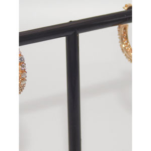 Eccezionali orecchini a cerchio in oro massiccio 14k e 1.44ct con diamanti Vintage a forma di stella con borchie in oro rosa stile Vintage religioso - Product Image 2