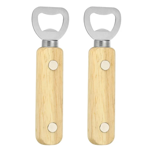 Ouvre-bouteille en acier inoxydable manche en bois vente en gros cadeau promotionnel ouvre-bouteille en bois personnalisé - Product Image 5