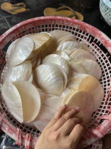 Assiette décorative en coquillage, assiette décorative en coquillage faite à la main, assiette décorative de luxe en coquillage pour l'exportation au Vietnam - Product Image 4