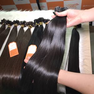 Venta al por mayor de pelo virgen Remy con cutícula alineada queratina vietnamita U/V/I/extensiones de cabello de punta plana 100-125 Uds. Larga vida útil - Product Image 3