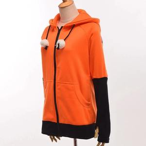Sweat Orange chaud pour femmes 100% coton Cosplay à capuche décontracté hiver mode Streetwear haut avec capuche lien vie uniforme - Product Image 4