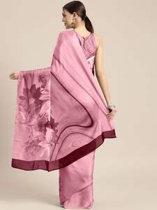 Collection de saris de mariage traditionnels pour adultes Saree numérique en Georgette lourde et shari occidental pour femmes et filles - Product Image 4