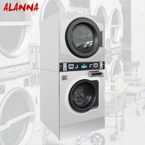 Máquina de lavandería profesional Lavadora y secadora comercial Lavandería con <span class=keywords><strong>tarjeta</strong></span> Lavadora doble apilada - Product Image 1