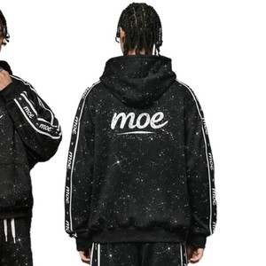 Fabricant de vêtements en gros, survêtement en strass, streetwear pour hommes, ensemble sweat-shirt et jogging, molleton lourd, logo personnalisé, OEM - Product Image 5