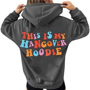 Meilleures ventes Sweats à capuche avec impression bouffante et logo personnalisé pour femmes Style décontracté pour l'hiver Sweats à capuche avec impression bouffante pour femmes - Product Image 3