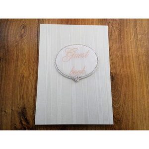 Libro de firmas Ivory Moire para el libro de visitas de boda - Product Image 1