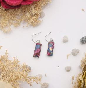 Timbre 925 Cadeau de mariage naturel Meilleure qualité Boucles d'oreilles fines en argent sterling fait à la main Pierre précieuse Spinner Turquoise pour vous! - Product Image 4