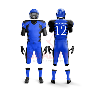 Camiseta y uniformes de fútbol americano personalizados totalmente personalizados de talla grande con mangas cortas y diseño impreso por sublimación a la venta - Product Image 1