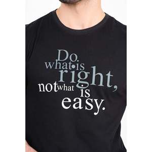 YILDIZ Men's Summer Crew Neck T-Shirt 100% Cotton Jersey Solid Design Silk Screen <b>Printing</b> Crew Neck Style Top - Product Image 2