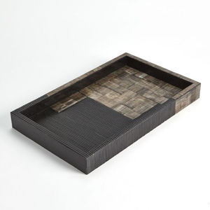 Plateau en corne noire de haute qualité pour un dessert élégant parfait pour les mariages et l'affichage de table de fête - Product Image 4