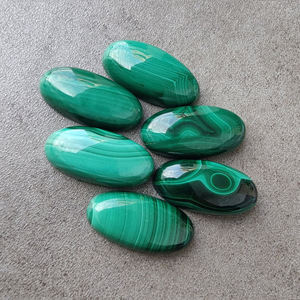 Cabochon de malachite naturelle de qualité supérieure grande pierre précieuse verte taille ovale dos plat calibré toutes les tailles disponibles-Vente en gros - Product Image 5