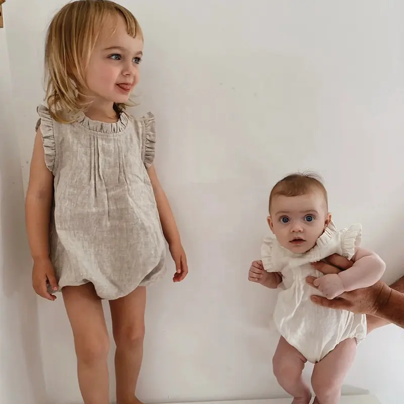 جديد تصاميم شعبية الوليد الرضع الملابس 0-6 الفتيات الكتان الملابس الطفل السروال القصير