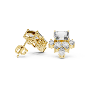 925ต่างหูเงินสเตอร์ลิงต่างหูแฟชั่นผู้หญิง Arc Moissanite - Product Image 6