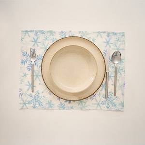 Juego de manteles individuales blancos de algodón 100% de 12 piezas con patrón de Nieve Azul manteles decorativos de mesa 35x45cm accesorio elegante para mesa de comedor - Product Image 2