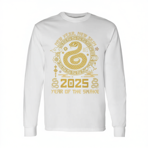 T-shirt à manches longues Année du Serpent 2025 – Vêtement promotionnel du Nouvel An Chinois du Zodiaque - Product Image 2