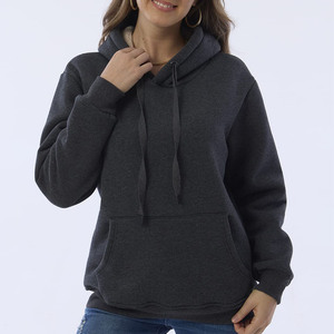 Custom Logo Hot Selling 2024 Autumn Winter <b>Hoodies</b> <b>for</b> <b>Woman</b> Casual Loose Pullover Pocket <b>Long</b> Sleeve Knitted Hooded Sweatshirt - Product Image 2