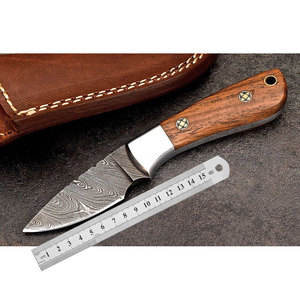 มีดล่าสัตว์ด้ามไม้สแตนเลสงานตามสั่งดีไซน์พรีเมียมพร้อมคลิปทองเหลือง - Product Image 1