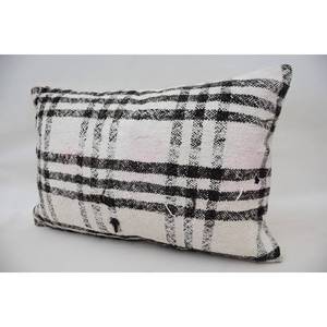 Haute qualité 16x24 pouces gris pied de poule Plaid laine oreiller Vintage carré décoratif Accent pour printemps tissu tissé - Product Image 3