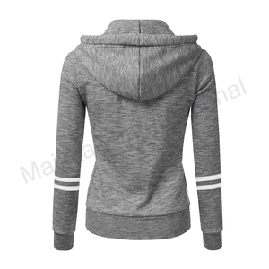 Sudaderas deportivas de Otoño Invierno para mujer, sudaderas con capucha de gimnasio de gran tamaño con logotipo personalizado, venta al por mayor, cuello con capucha, posición frontal del logotipo - Product Image 2