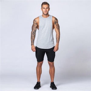 Custom Men's Fitness Tank Top 100% Cotton Sportswear Quick-Drying Breathable <b>Vest</b> Shirt Vintage Style <b>Stringers</b> Plus Size - Product Image 6